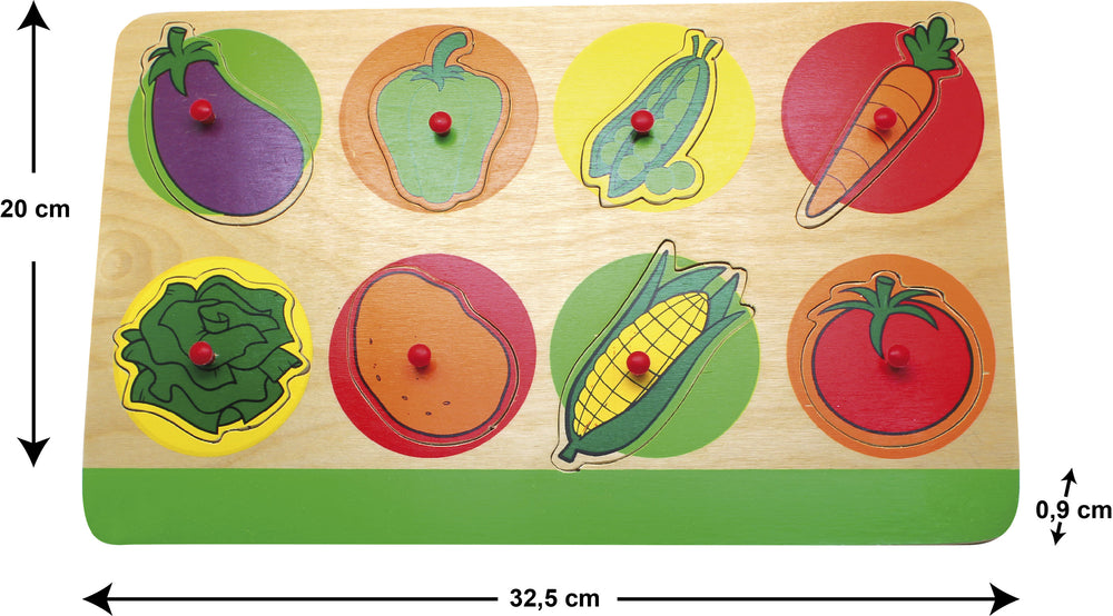 10005 Holzpuzzle Gemüse - Insert Board Vegetables