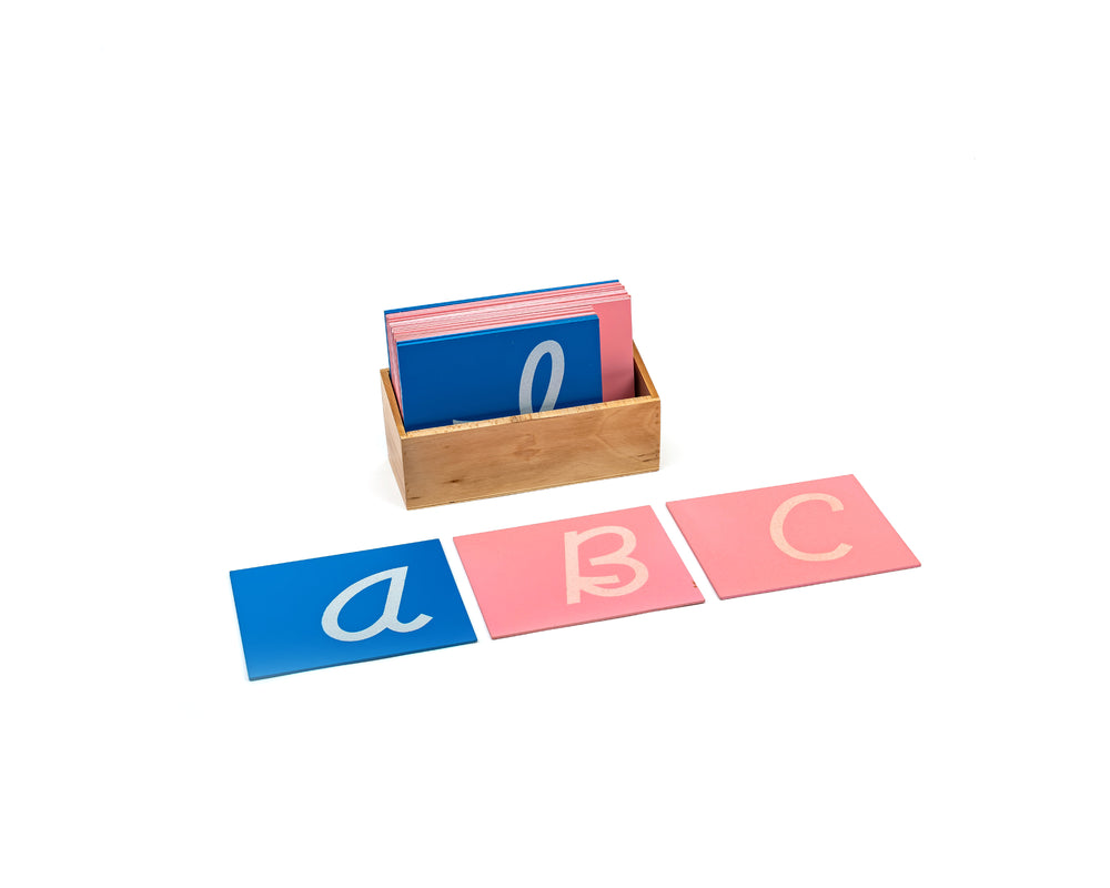 91061 Sandpapier - Kursive Großbuchstaben - Sand Paper Capital Cursive Letters Montessori