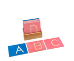 91081 Sandpapier Großbuchstaben - Sand Paper Capital Letters Montessori