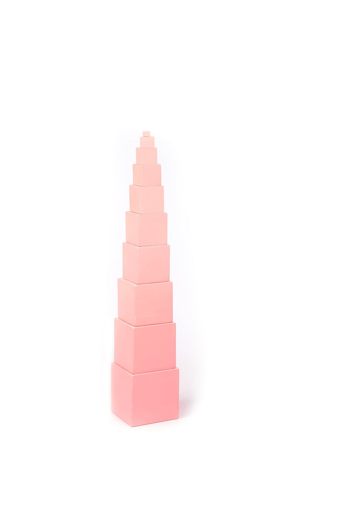 91100 Rosa Würfelturm - Pink Cube Tower Montessori – Edu-Fun GmbH