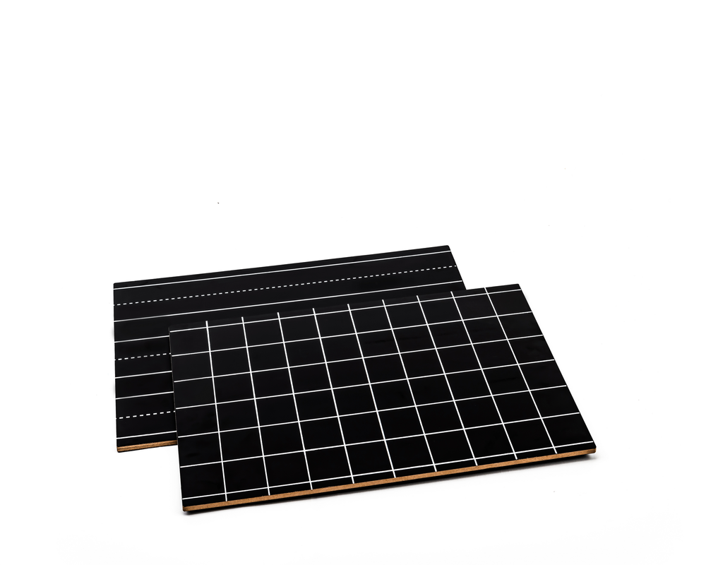91352 Tafeln mit Doppellinien und Quadraten - Boards With Double Lines and Squares Montessori edu fun edufun 