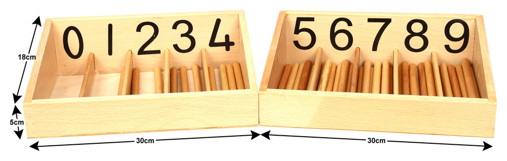 91310 Nummer Spindle Box 0-10 - Number Rods Box 0-10 Montessori – Edu ...