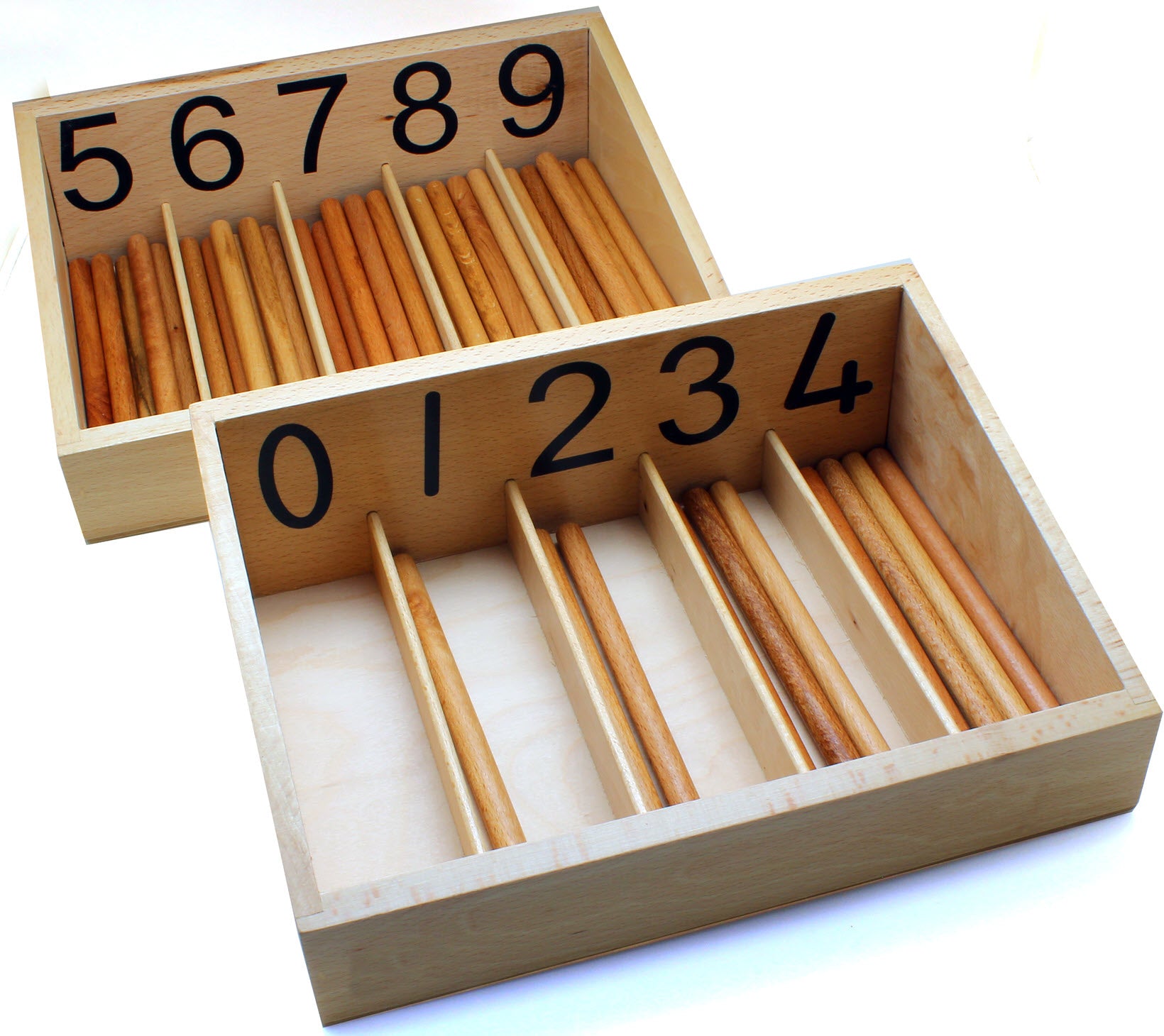 91310 Nummer Spindle Box 0-10 - Number Rods Box 0-10 Montessori – Edu ...