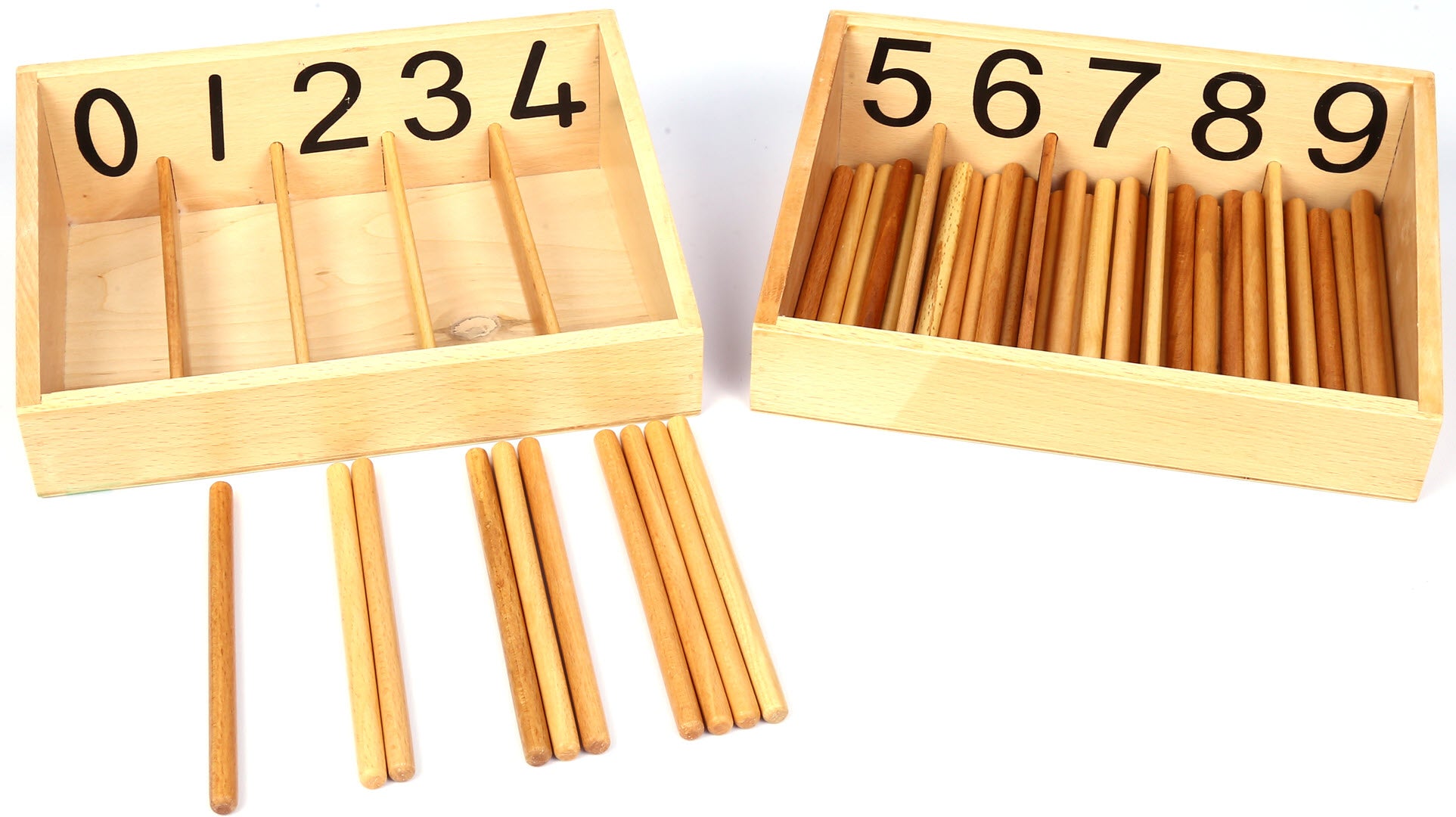 91310 Nummer Spindle Box 0-10 - Number Rods Box 0-10 Montessori – Edu ...