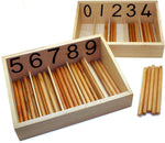 edu fun edufun 91301 Nummer Spindle Box 0-10 - Number Rods Box 0-10 Montessori